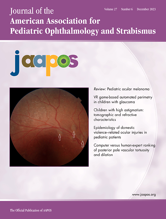 Go to journal home page - Journal of American Association for Pediatric Ophthalmology and Strabismus